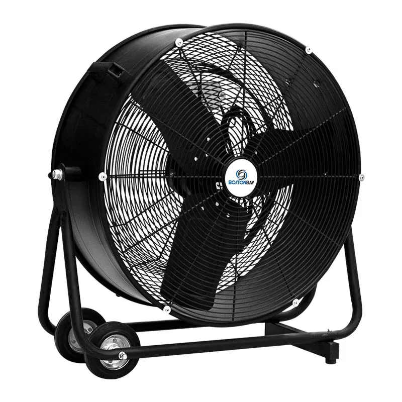 BOSTON BAY FAN HVF-60L BLACK METAL DRUM INDUSTRIAL
