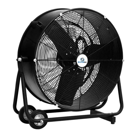 BOSTON BAY FAN HVF-90L BLACK METAL DRUM INDUSTRIAL