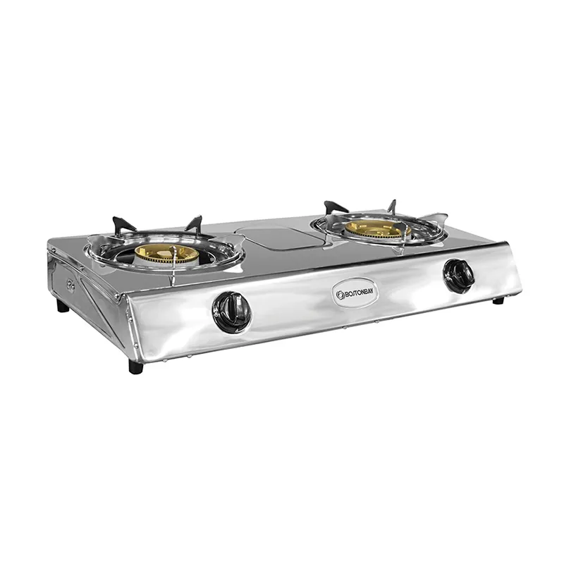 GAS STOVE BOSTON BAY CH 2-01SNC  DOUBLE BURNER S/S