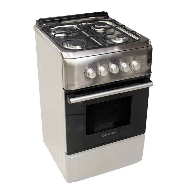 BOSTON BAY GAS RANGE 5040-BL/SS WHITE STAINLESS STEEL