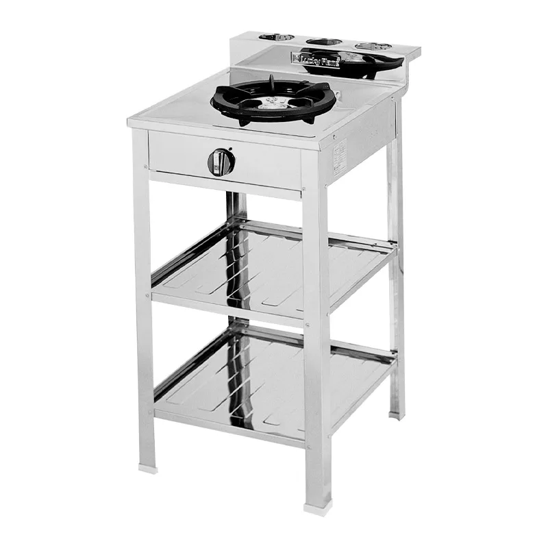 GAS STOVE LUCKY FLAME AT502C W/STAND 1 BRNR W/SHELF