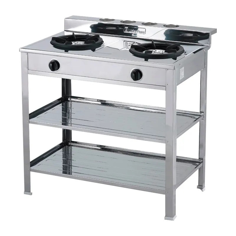 GAS STOVE LUCKY FLAME AT402C W/STAND DOUBLE BURNER