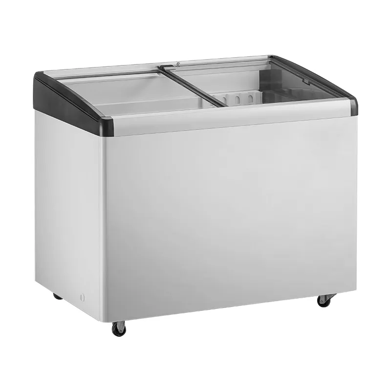 BOSTON BAY CHEST FREEZER CCB-0324-336A-SC/SD(W)-336A 12 CU FT WHITE GLASS ALU INVERTER DEFROTS 1 DOOR