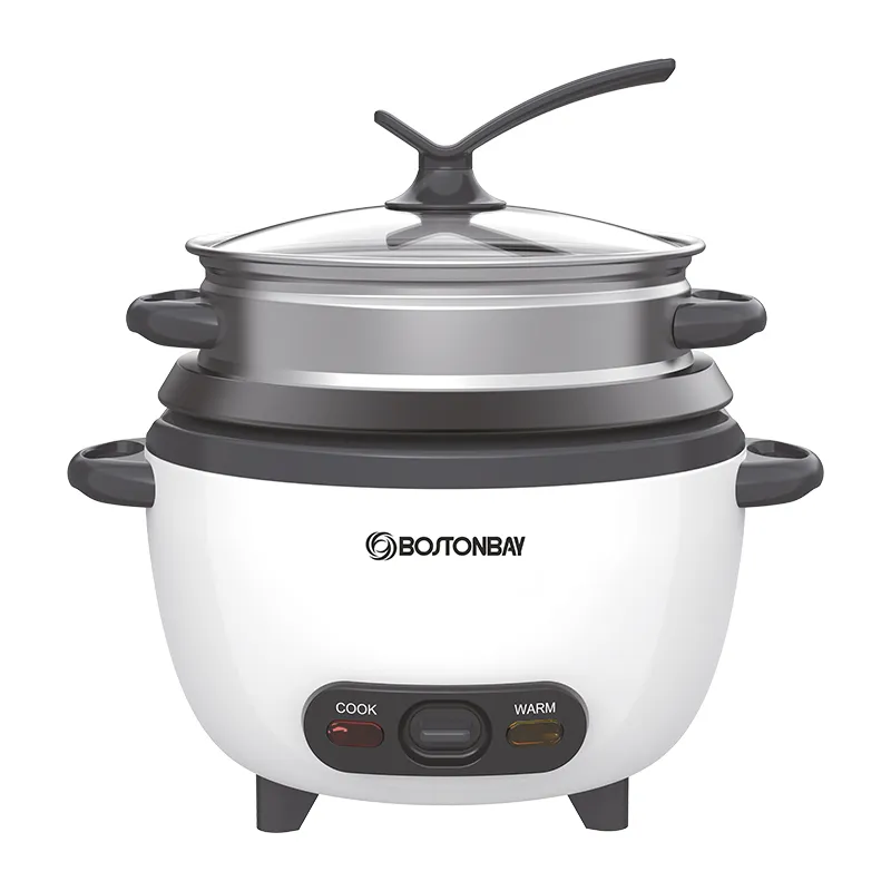 BOSTON BAY RICE COOKER RBH0724-RC-3P07 WHITE COMPOSITE 700W WITH STEAMER APPLE SHAPED