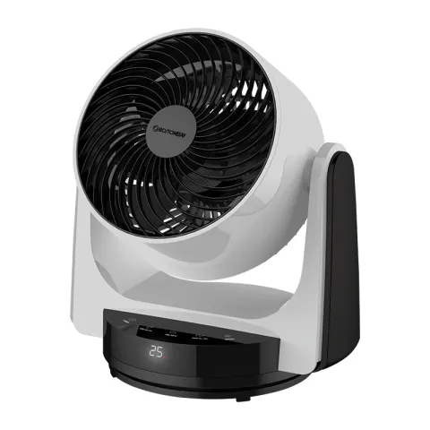BOSTON BAY CIRCULATOR FAN MILLIE CFB1124-MF08FB WHITE/BLACK ABS AND PP 4 FAN SPEED AC MOTOR TOUCH SCREEN CONTROL