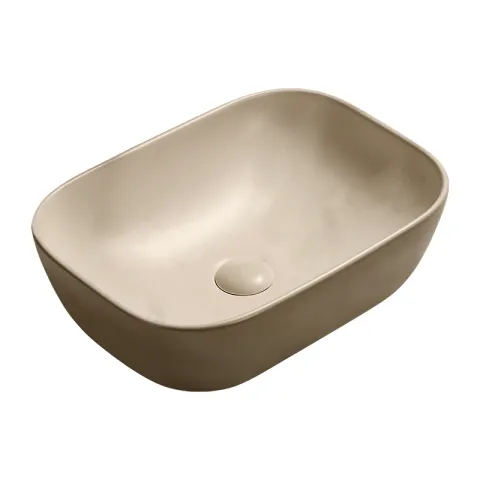 LA FONZA LAVATORY MESTRE LLP0125-78105MC MATT CAPUCCINO CERAMIC COUNTER TOP SQUARE