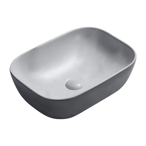 LA FONZA LAVATORY MESTRE LLP0125-78105MH MATT GRAY CERAMIC COUNTER TOP SQUARE
