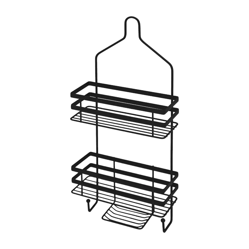 LA FONZA SHOWER CADDY SCLF0120-BR13166C BLACK STEEL 2 LAYER