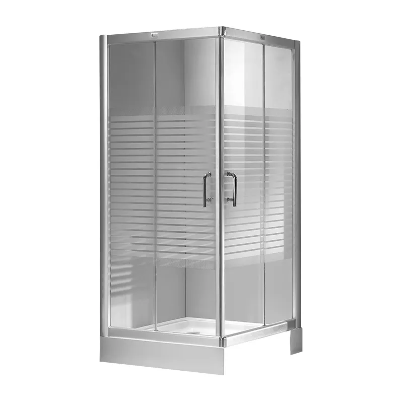 RAVONI SHOWER ENCLOSURE L2481 GLASS ACRYLIC SHOWER ENCLOSURE SQUARE