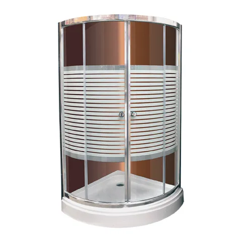 RAVONI SHOWER ENCLOSURE L0490 GLASS ACRYLIC SHOWER ENCLOSURE ARC SHAPE