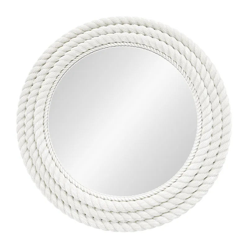 SIMEX MIRROR EMBER MSI1122-IFM05WW WASHED WHITE POLYPROPYLENE FRAME WALL MOUNTED ROUND