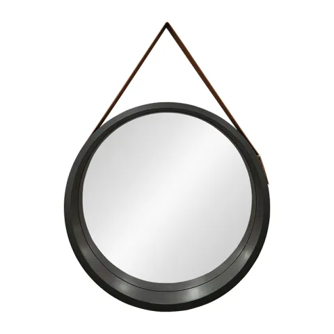 SIMEX MIRROR GRACE MSI1122-IFM03WB BLACK POLYPROPYLENE FRAME WALL MOUNTED ROUND