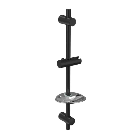LA FONZA SHOWER RAIL SRJ1122-B11201-MB MATTE BLACK CHROME ROUND BASIC