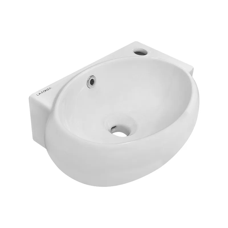 LA FONZA LAVATORY LLP0224-E606T GLOSSY WHITE CERAMIC WALL HUNG ROUND