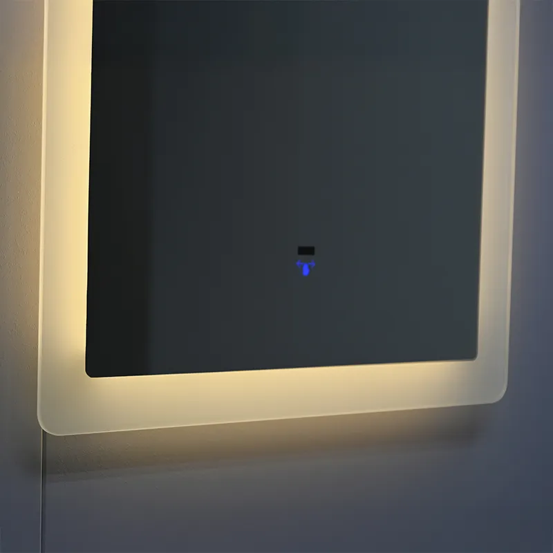 SIMEX MIRROR MSN0824-LED-1010 SILVER IRON FRAME 12W LED WITH FRAME VERTICAL