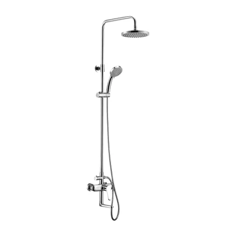 LA FONZA SHOWER COLUMN SLT1024-7938C CHROME SS201 IN-WALL SINGLE LEVER ROUND SET