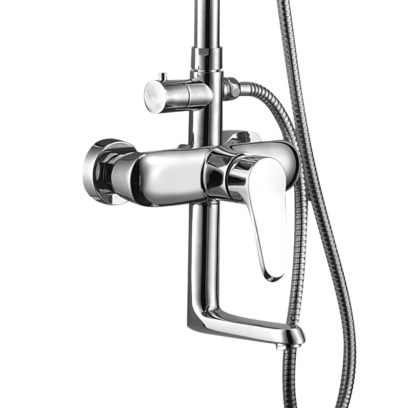LA FONZA SHOWER COLUMN SLT1024-7938C CHROME SS201 IN-WALL SINGLE LEVER ROUND SET