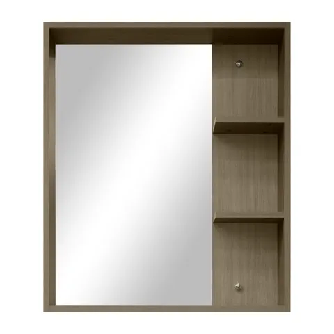 LA FONZA MIRROR CABINET CARACAS MLB1024-T007-60 BROWN PLYWOOD, GLASS WITH SHELF RECTANGULAR