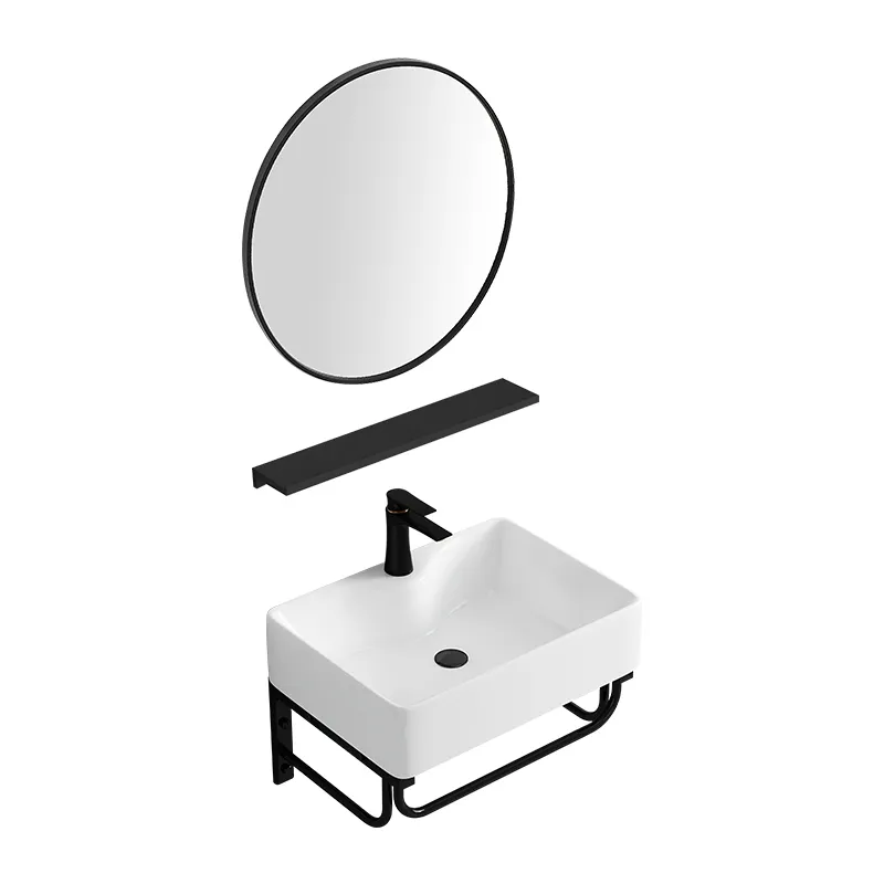LA FONZA LAVATORY LRT0324-B9808 WHITE CERAMIC SLIM SQUARE