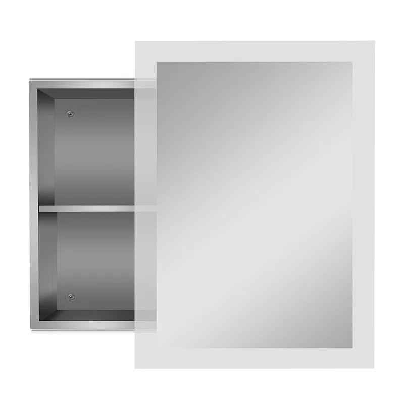 LA FONZA MIRROR ASM-366C-1 STEEL Stainless Steel 304+Copper Free Silver Mirror Mirror Cabinet