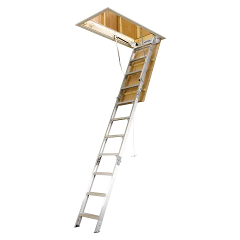 WERNER LADDER AH2210 SILVER ALUMINUM ATTIC ADJUSTABLE