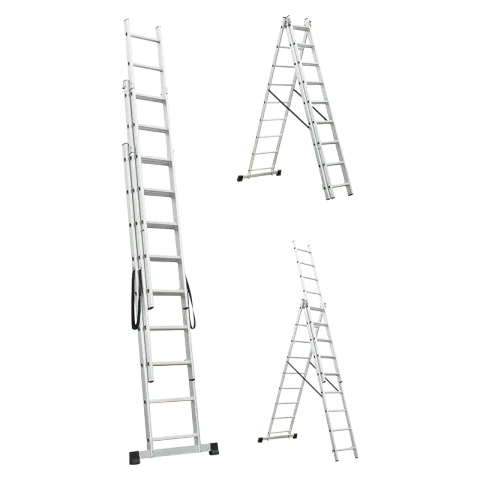 XTEND LADDER DAT-3X9 ALUMINUM COMBINATION 3 SECTION