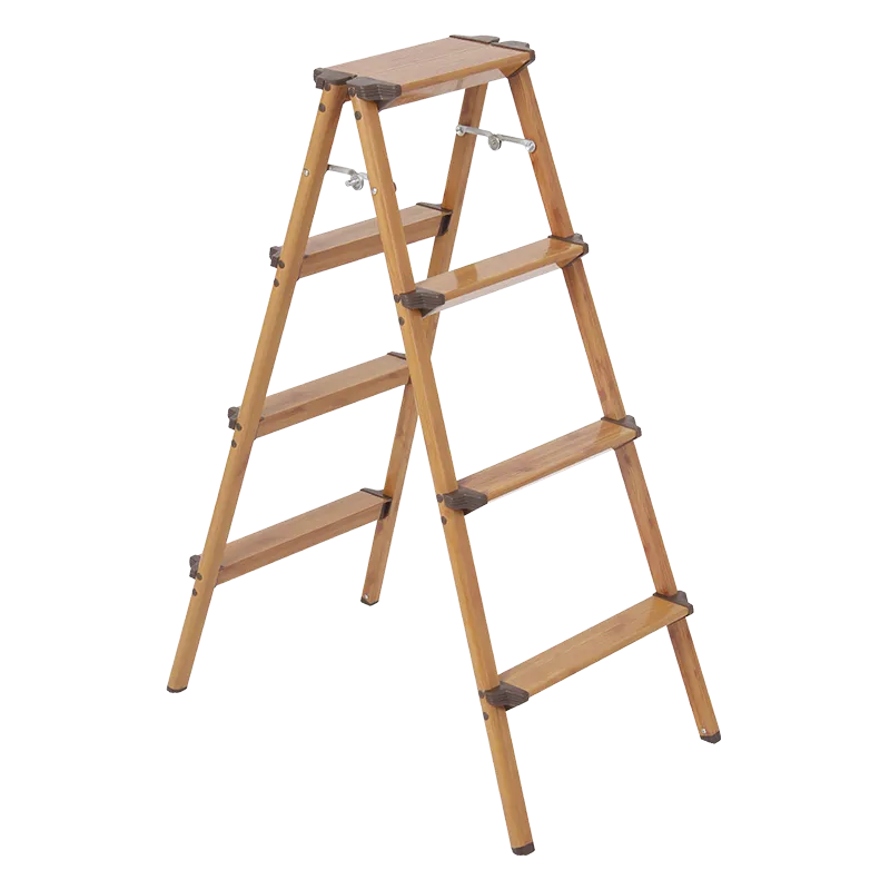 XTEND LADDER DAT-AT4 TEAK WOOD ALUMINUM STEP 4 STEPS