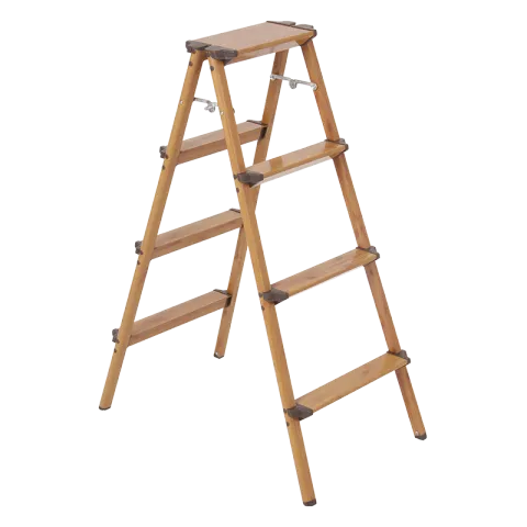 XTEND LADDER DAT-AT4 TEAK WOOD ALUMINUM STEP 4 STEPS