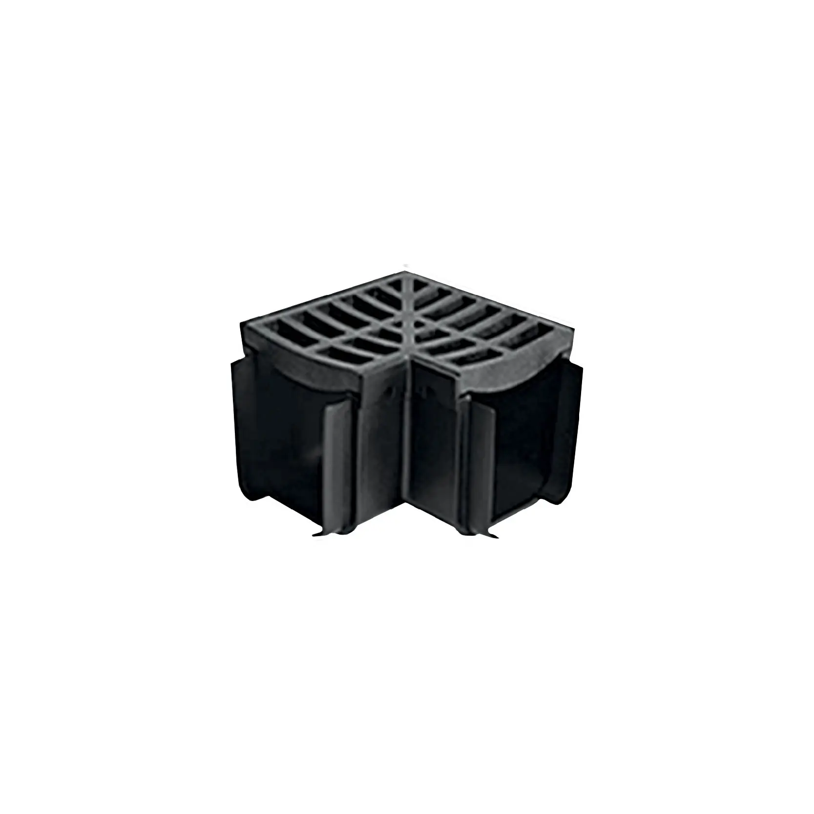 RELN DRAINAGE 3565 BLACK PLASTIC GRATE CORNER RAIN DRAIN