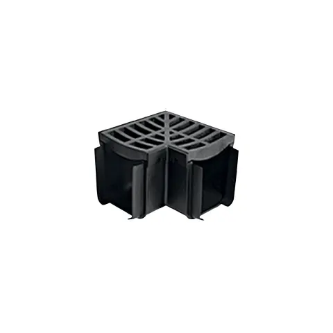 RELN DRAINAGE 3565 BLACK PLASTIC GRATE CORNER RAIN DRAIN