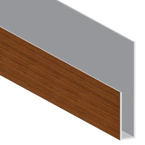 POLYWOOD PANELLING ACCESSORIES 58508 TEAKWOOD PVC END CAP (J-JOINT)