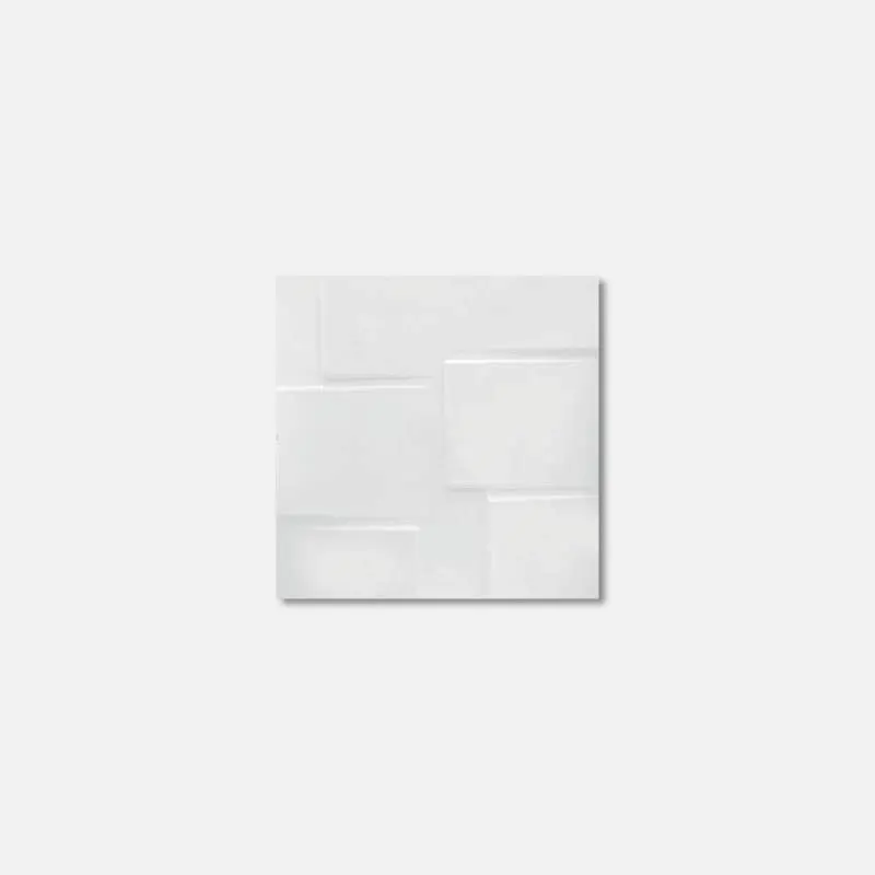 ART DECO WALL ACCENT RUBIK WHITE WALL TYPE 3D