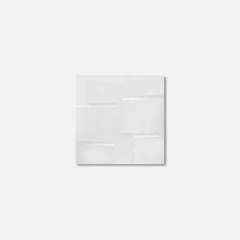 ART DECO WALL ACCENT RUBIK WHITE WALL TYPE 3D