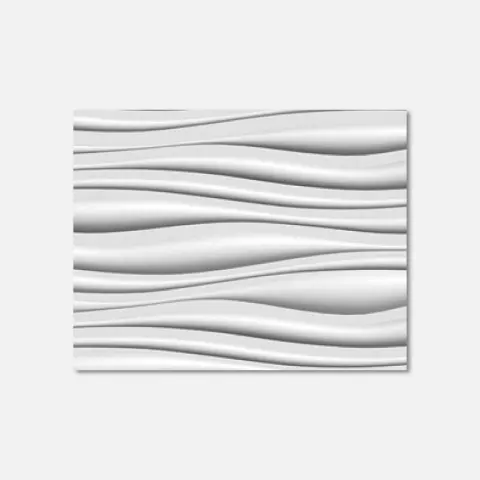 ART DECO WALL ACCENT INREDA WHITE WALL TYPE 3D