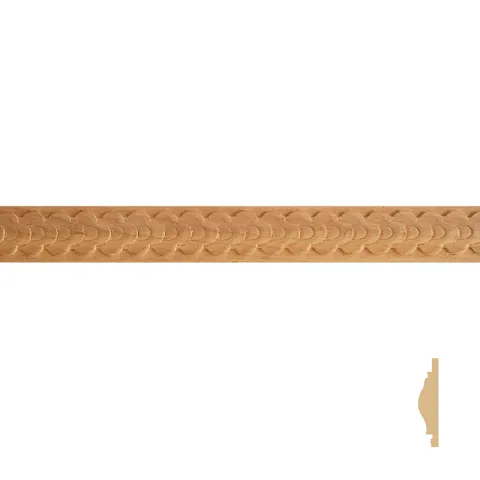 DESIGNCRAFT MOULDING MDA0723-070 BROWN BEECH UNTREATED CARVED