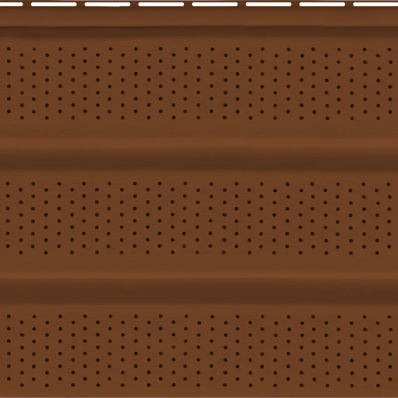 POLYWOOD SOFFIT PANEL SPM0823-BA BROWN PVC PERFORATED