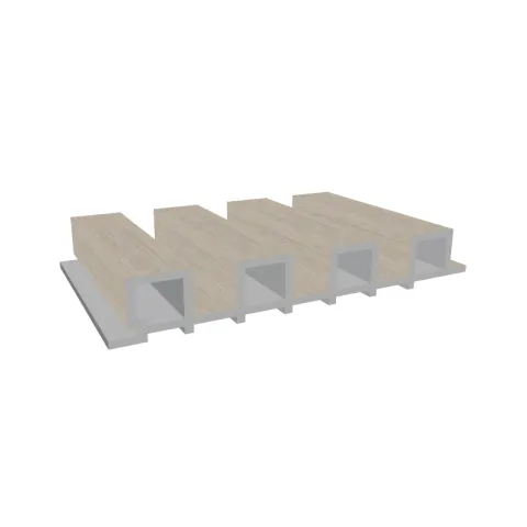 EVOWOOD PANELLING PEY0224-60753-21 BRUSH IVORY WPC LAMINATED FLUTED