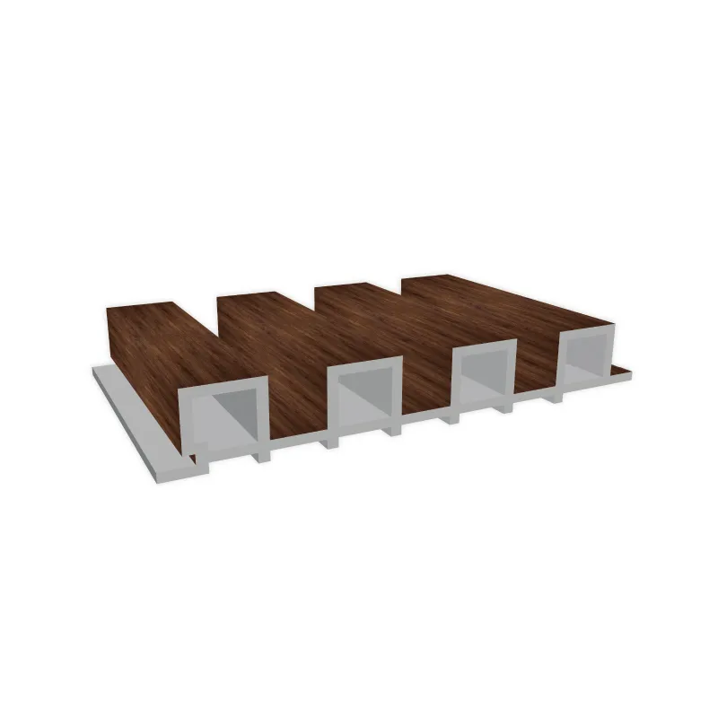 EVOWOOD PANELLING PEN0224-TW-04 WOOD BROWN WPC LAMINATED FLUTED