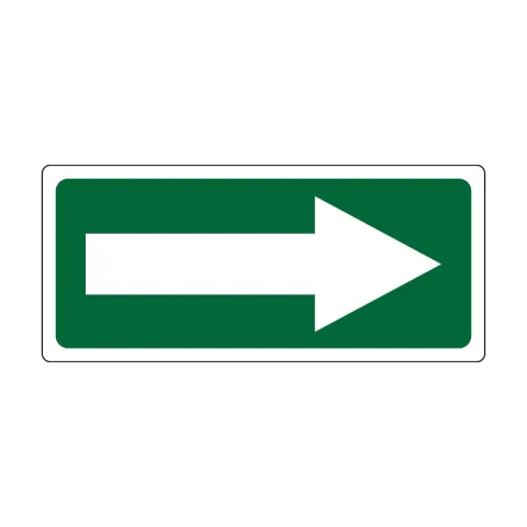 MMC SAFETY SIGNAGE LS-1601 YELLOW VINYL/PVC/ALLOY LUMINOUS LEFT/RIGHT ARROW SIGN