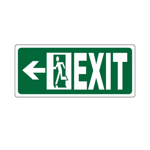 MMC SAFETY SIGNAGE LS-1603L YELLOW VINYL/PVC/ALLOY LUMINOUS EXIT LEFT ARROW SIGN