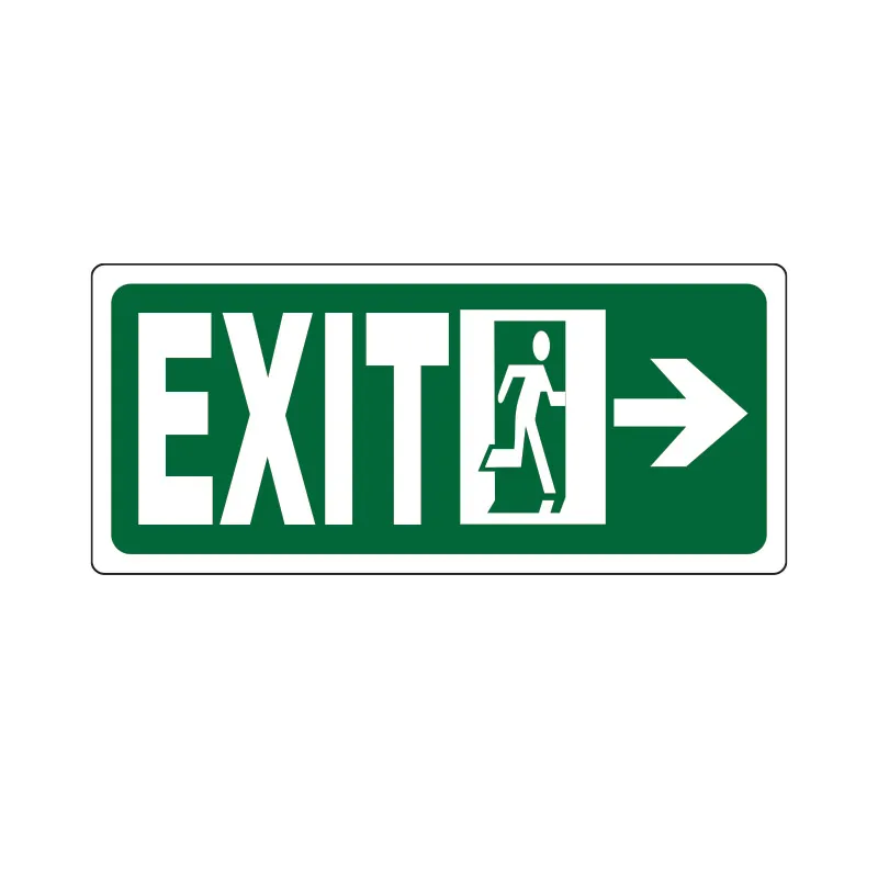 MMC SAFETY SIGNAGE LS-1603R YELLOW VINYL/PVC/ALLOY LUMINOUS EXIT RIGHT ARROW SIGN