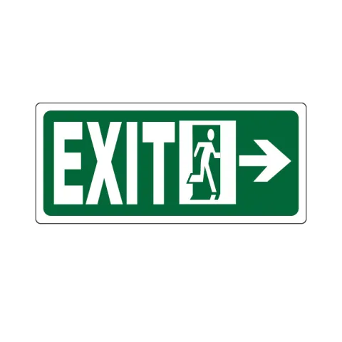 MMC SAFETY SIGNAGE LS-1603R YELLOW VINYL/PVC/ALLOY LUMINOUS EXIT RIGHT ARROW SIGN