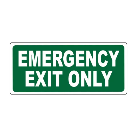 MMC SAFETY SIGNAGE LS-1606 YELLOW VINYL/PVC/ALLOY LUMINOUS EMERGENCY EXIT ONLY SIGN