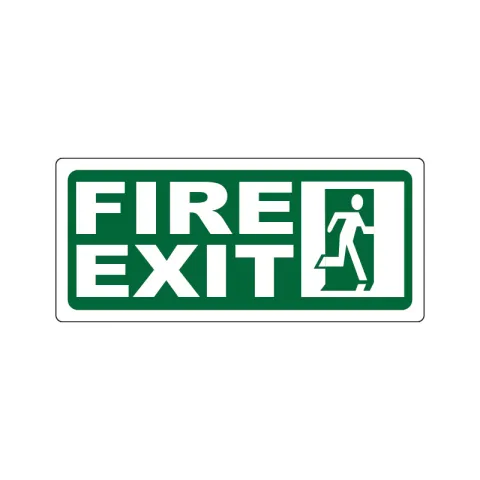 MMC SAFETY SIGNAGE LS-1602 YELLOW VINYL/PVC/ALLOY FIRE EXIT
