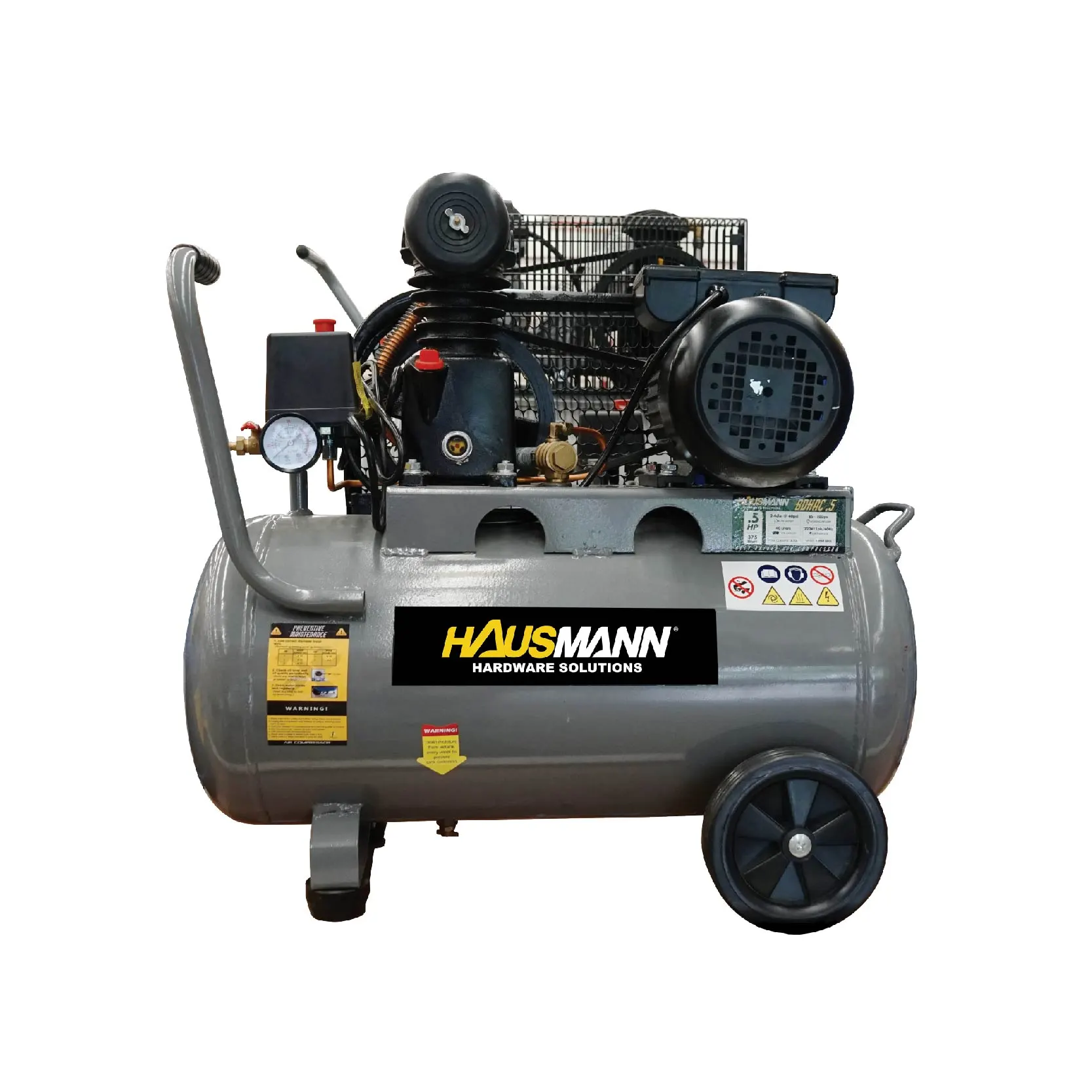 HAUSMANN AIR COMPRESSOR BDHAC 2H GRAY METAL 2HP H-TYPE 100L V-TYPE