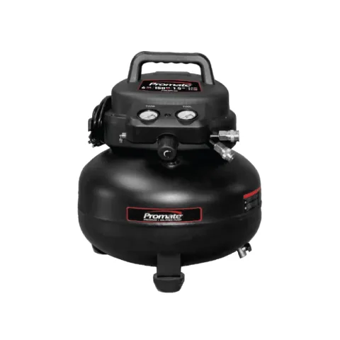 PROMATE AIR COMPRESSOR PC101505 BLACK STEEL 6 GAL/150PSI PANCAKE