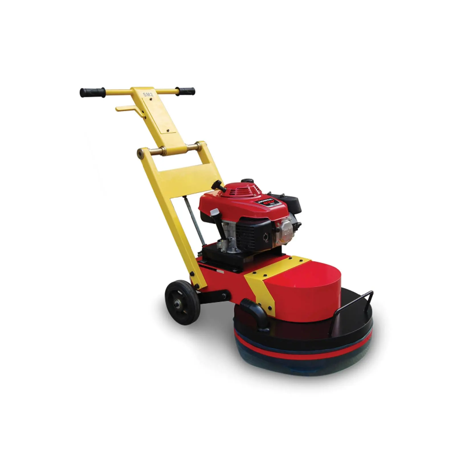 C-POWER FLOOR GRINDER HP-SM2 YELLOW & RED METAL 5.5HP GX160 HONDA ENGINE ENGINE DRIVEN WITH BLADE SET (3)