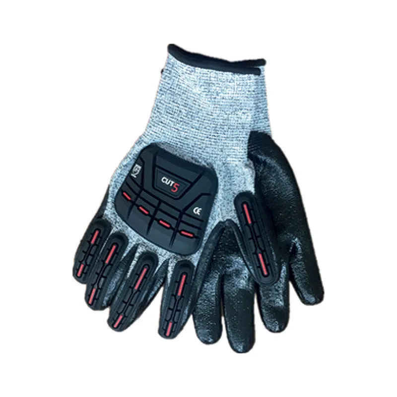 SOTER GLOVES STR-IMPAC5 TPR NLX-IR001 BLACK NITRILE CONSTRUCTION GLOVE