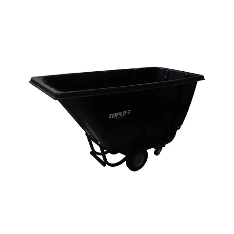 TOPLIFT DUMP CART AG003 BLACK PE 1/2 CUBIC YARD CART