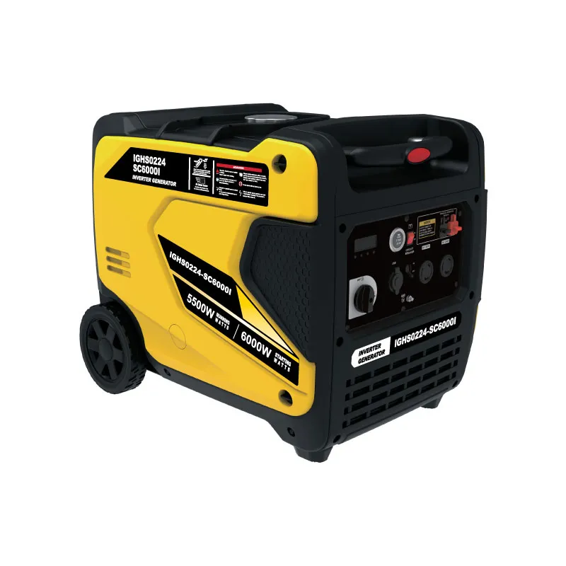 HAUSMANN GENERATOR IGHS0224-SC6000I YELLOW ANTI FIRE PLASTIC AND METAL 320CC 6KW GASOLINE INVERTER
